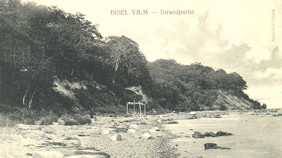 Strandpartie auf Vilm um 1900
