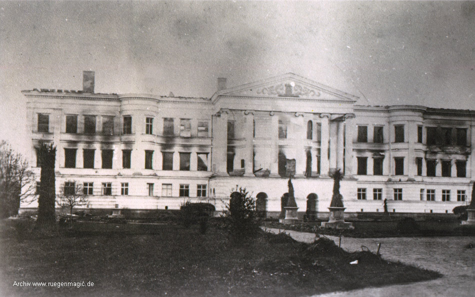 Schlossbrand Putbus  23. Dezember 1865
