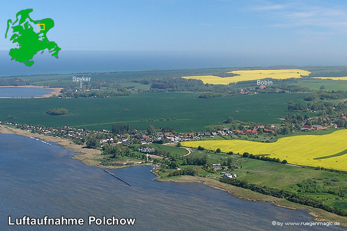 Luftaufnahme von Polchow auf der Insel Rügen