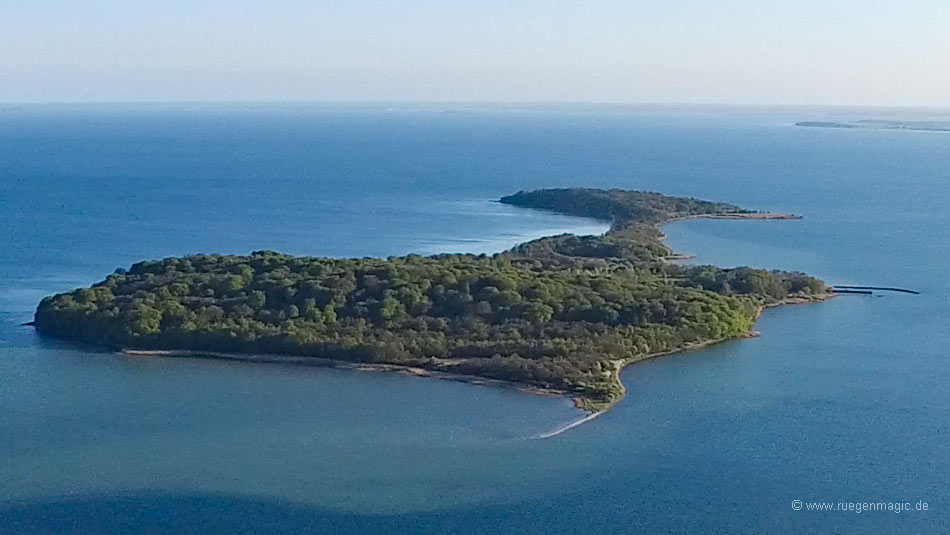 Luftaufnahme der Insel Vilm