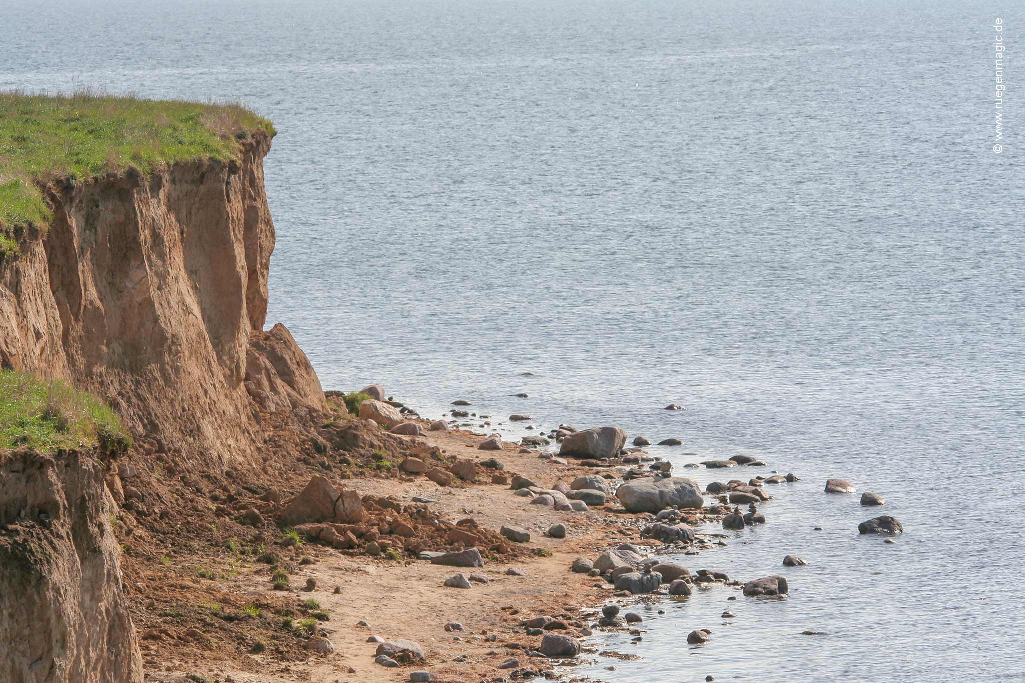 Erosion an der Küste Mönchguts