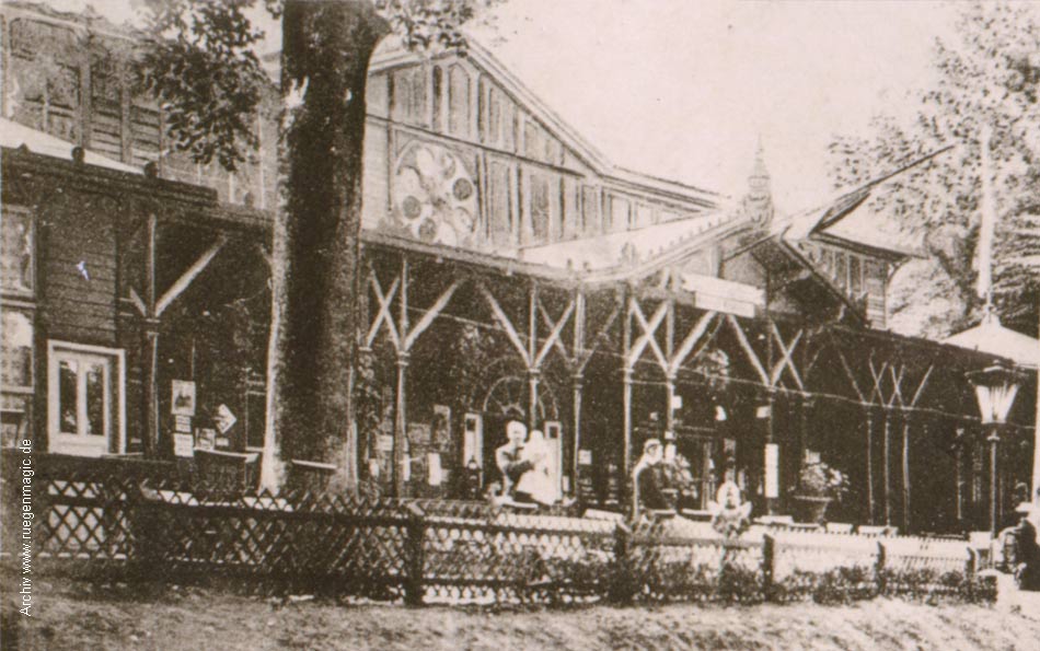 Der hölzerne Kursaal zu Putbus, am 21.Oktober 1907 durch einen Brand vollständig zerstört