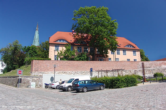 Blick auf den Klosterhof in Bergen auf Rügen