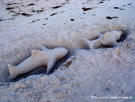 Sandkunst am Strand