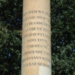 Inschrift in der Preußensäule von Neukamp auf Rügen