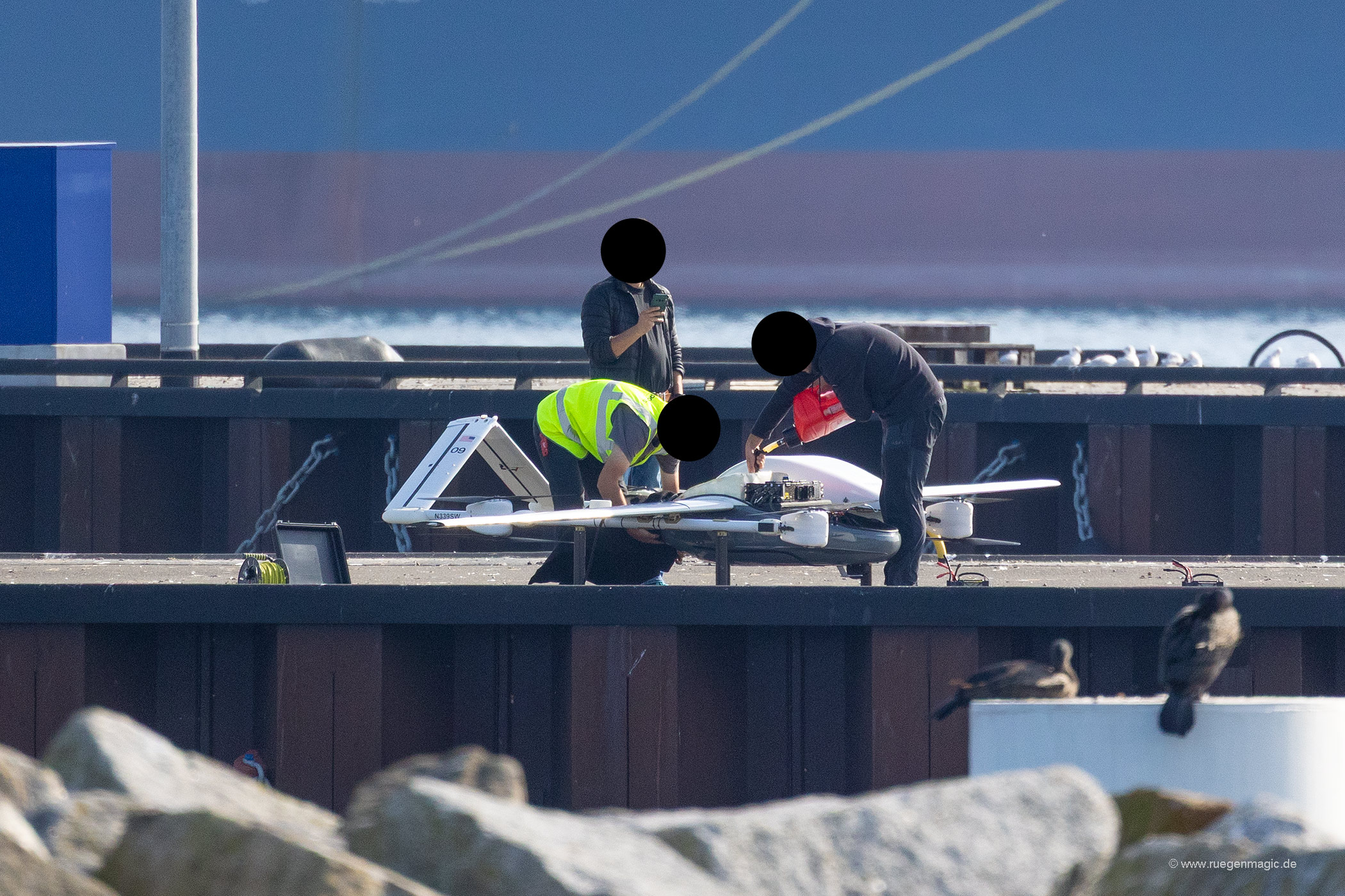 Auftanken der CW30 im Hafen Sassnitz/Mukran
