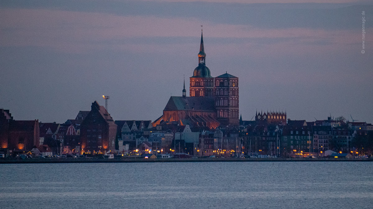 Blick zur Hansestadt Stralsund