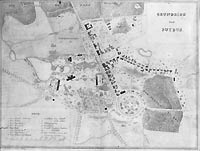 Stadtplan von Putbus 1834