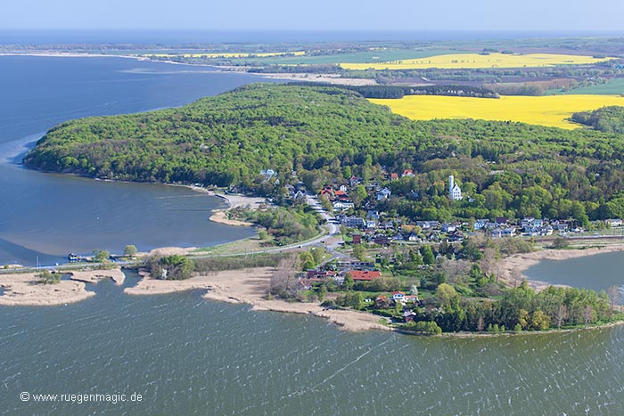 Luftaufnahme von Lietzow auf der Insel Rügen