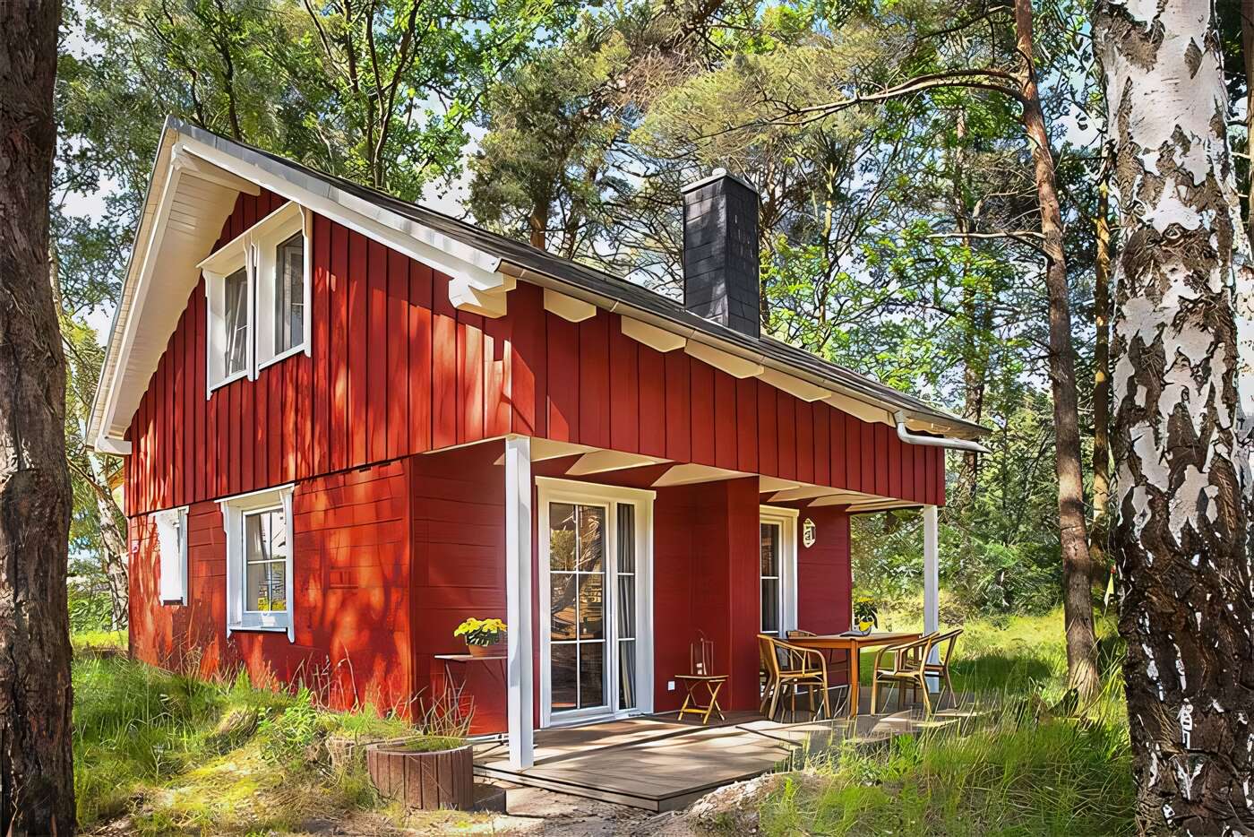 Das Ferienhaus im skandinavischen Stil