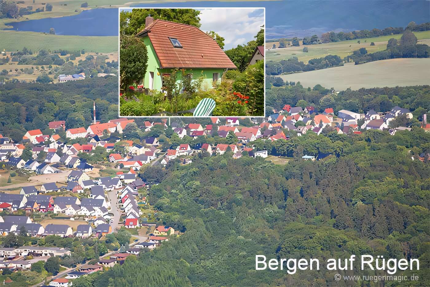 Lage der beiden Ferienunterkpnfte in Bergen auf Rügen