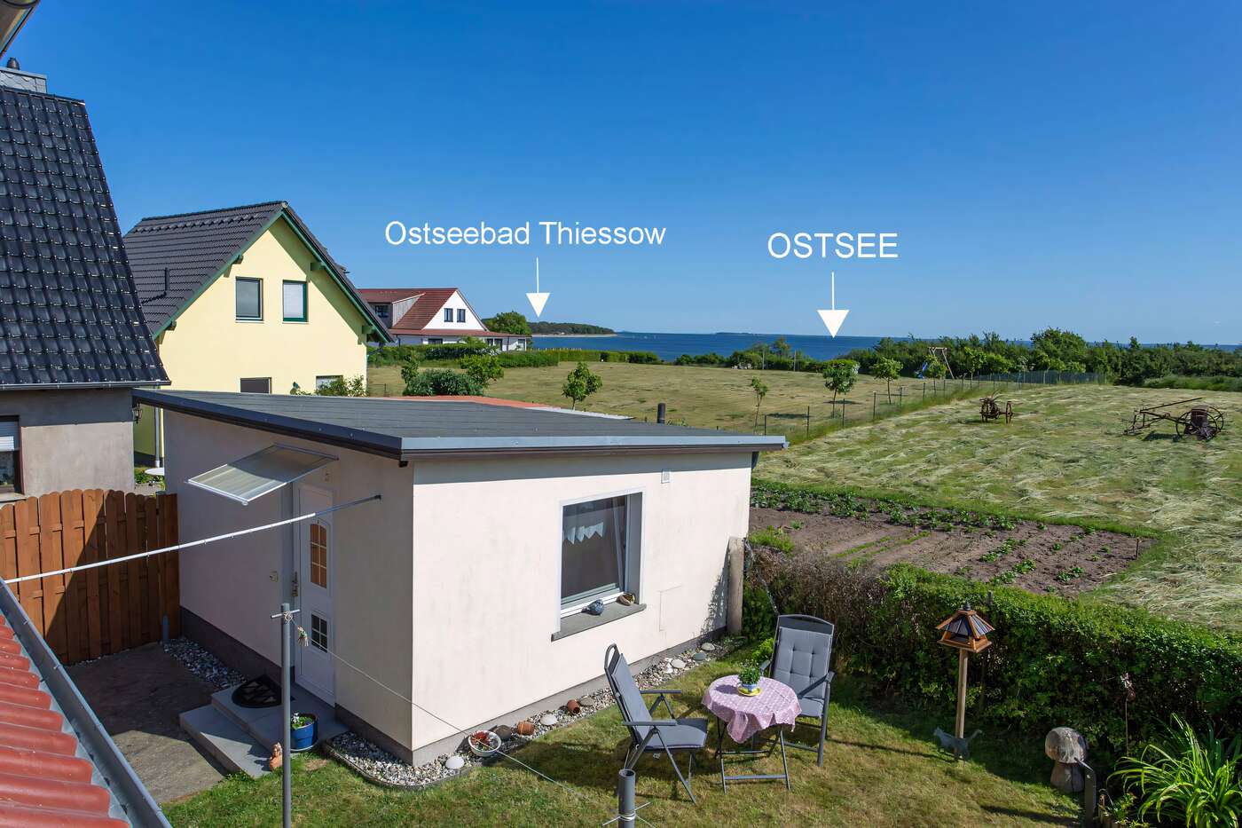 Das Ferienhaus Nadirow mit Terrasse